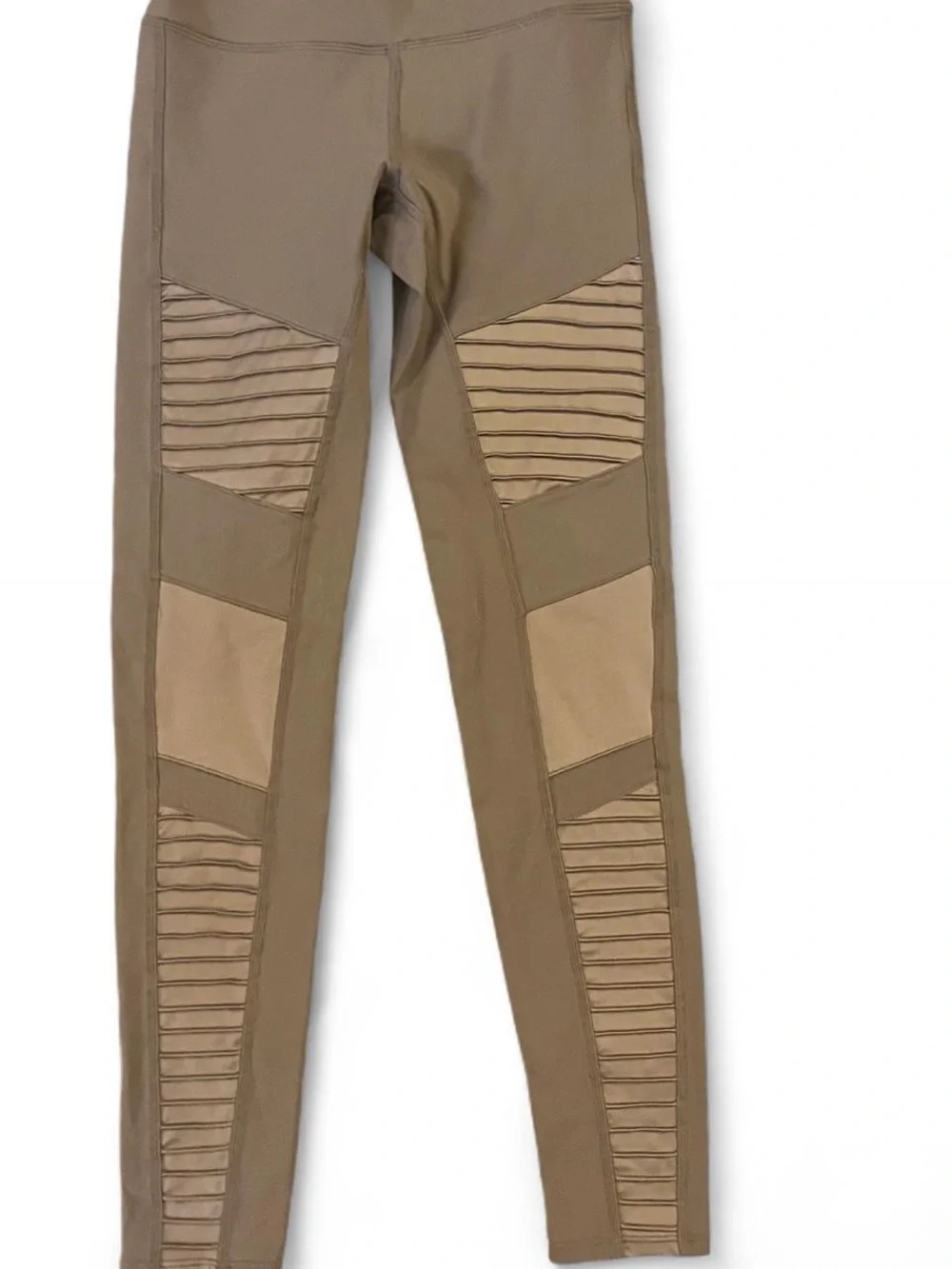 ALO High-Waist Sculpting Moto Leggings - Taupe